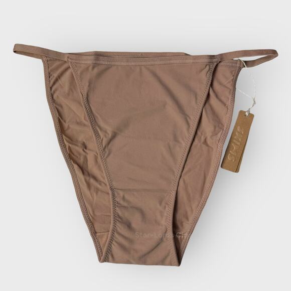 SKIMS L Sienna Brown String Bikini Panties Underwear Minimalist Quiet Luxury - Picture 1 of 3